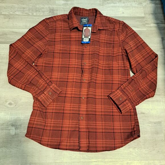 Grayers Men's Heritage Flannels Long Sleeve Shirt Red Plaid Large NWT - Picture 1 of 8